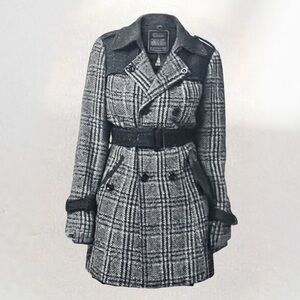 Stylish Black and Gray Women's Coat by Sebby L